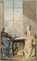 La marquise du Moutier et sa fille - Louis Carrogis Carmontelle — artwork view
