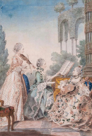 Les trois filles du compositeur Royer - Louis Carrogis Carmontelle — artwork view