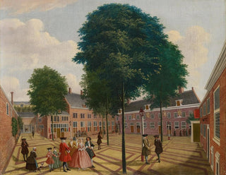 La grande cour de l'Hôpital des lépreux - Louis Chalon — artwork view