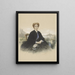 Portrait of Maria Elisabeth Adolphine Waller-Schill - Louis Chantal — framed artwork on a wall
