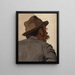 Man from behind with glasses - Louis Charles Moeller — framed artwork on a wall