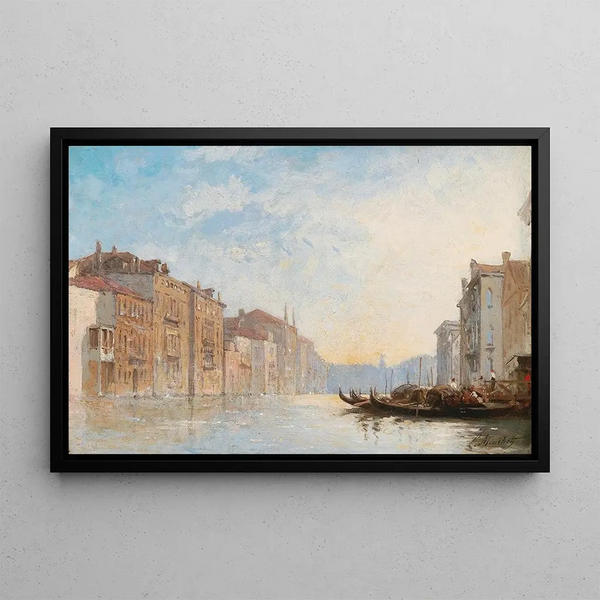 Le Grand Canal Venise - Louis Claude Mouchot — framed artwork on a wall