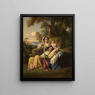 Louis Coblitz - Italienische Familie in den Albanerbergen.webp