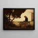 Woman in an Italian Garden - Louis Comfort Tiffany — framed artwork on a wall