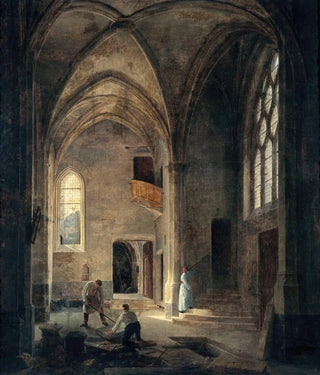 Louis Courtin - Vue intrieure de lglise SaintBenotleBestoun la chapelle SaintPierre ou de la Tournelle.webp