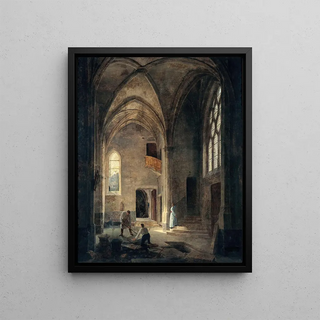Louis Courtin - Vue intrieure de lglise SaintBenotleBestoun la chapelle SaintPierre ou de la Tournelle.webp