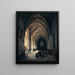 Interior view painting of the Saint-Benoît-le-Bestourné church, south nave - Louis Courtin — framed artwork on a wall