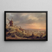 Paris view of Montmartre Hill - Louis Daguerre — framed artwork on a wall