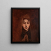 Young man praying - Louis Deschamps — framed artwork on a wall