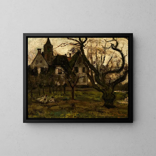 The orchard of the castle - Louis Dubois — framed artwork on a wall