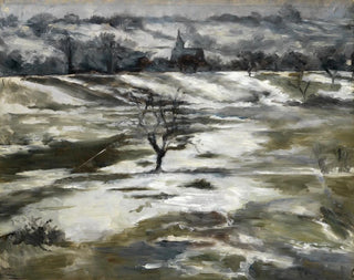 Landscape painting of the Taunus at the beginning of spring - Louis Eysen — artwork view