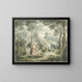 Landscape painting with Athens crowning an old man and Venus and Adonis - Louis Fabritius Dubourg — framed artwork on a wall