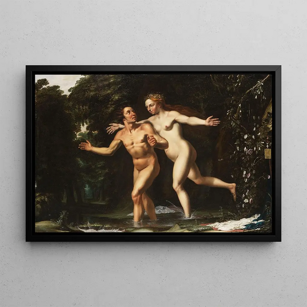 Hermaphrodite and Salmacis - Louis Finson — framed artwork on a wall