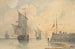 Fishing Boats Hunting-Marée Hoisting the Sail off Calais - Louis François Thomas Francia — artwork view