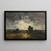 Figures dans un champ sous un ciel orageux - Louis François Victor Watelin — framed artwork on a wall