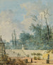 Two views of the Saint-Cloud park - Louis Gabriel Moreau — artwork view