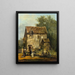 Elegant Company Painting in a Garden - Louis Gabriel Moreau — framed artwork on a wall