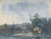 Figures sur une route de campagne - Louis Gabriel Moreau — artwork view