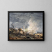 Fire in the Port - Louis Gabriel Moreau — framed artwork on a wall