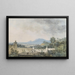 Panoramic View Painting of a Park Terrace - Louis Gabriel Moreau — framed artwork on a wall