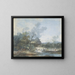 Bergère near a waterfall - Louis Gabriel Moreau — framed artwork on a wall