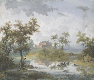 The rustic ford - Louis Gabriel Moreau — artwork view