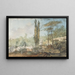 View of a Park - Louis Gabriel Moreau — framed artwork on a wall