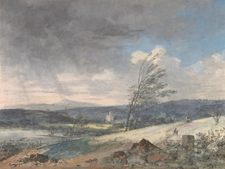 Landscape painting swept by the wind - Louis Gabriel Moreau — artwork view