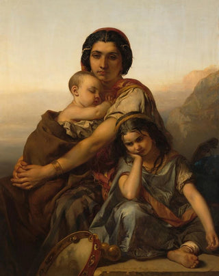 Louis Gallait - A gypsy with two children.webp