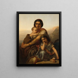 Louis Gallait - A gypsy with two children.webp