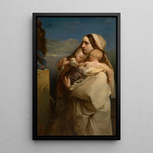 La mère infortunée - Louis Gallait — framed artwork on a wall