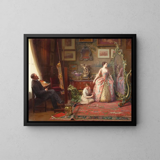 L'Atelier de l'artiste - Louis Galliac — framed artwork on a wall