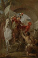 Saint Martin sharing his cloak with a beggar - Louis Galloche — artwork view