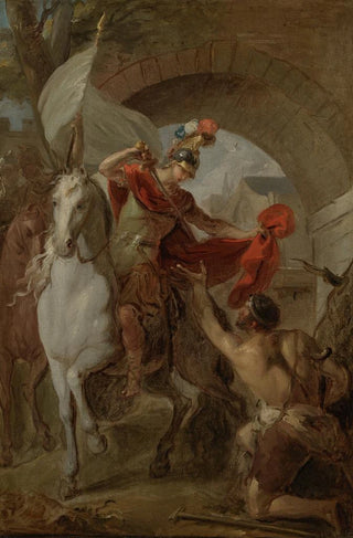 Saint Martin sharing his cloak with a beggar - Louis Galloche — artwork view