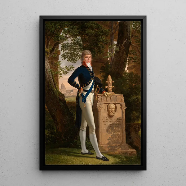 Portrait of Prince Augustus Frederik, future Duke of Sussex - Louis Gauffier — framed artwork on a wall