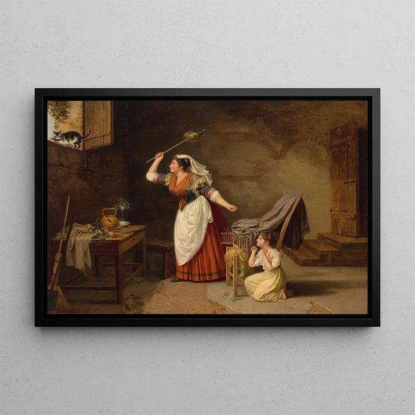 L'Oiseau volé - Louis Gauffier — framed artwork on a wall