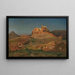 L'Acropole at twilight - Louis Gurlitt — framed artwork on a wall
