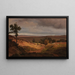 Landscape painting of moorland near Silkeborg in Jutland, Denmark - Louis Gurlitt — framed artwork on a wall