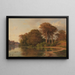 Summer landscape with lake shore - Louis Gurlitt — framed artwork on a wall