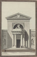 Facade for a church with a sculpture representing Faith - Louis Gustave Taraval — artwork view