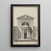 Facade for a church with a sculpture representing Faith - Louis Gustave Taraval — framed artwork on a wall