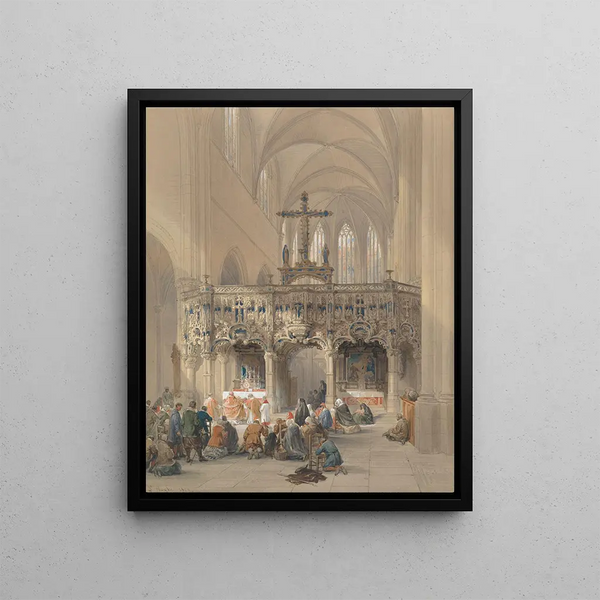 St Michael's Mount Utrecht - Louis Haghe — framed artwork on a wall