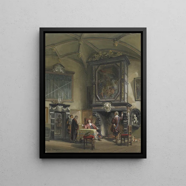 the Treasure Room of Ghent in London - Louis Haghe — framed artwork on a wall