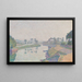 Banks of the Oise at dawn - Louis Hayet — framed artwork on a wall