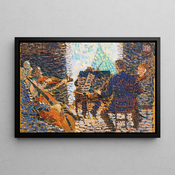 The Concert - Louis Hayet — framed artwork on a wall