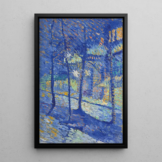 Night Landscape Painting - Louis Hayet — framed artwork on a wall