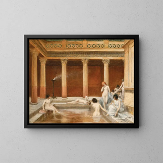Roman Baths Painting - Louis Hierle — framed artwork on a wall