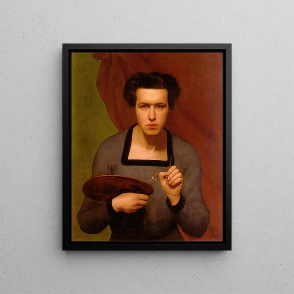 Portrait of the artist - Louis Janmot — framed artwork on a wall