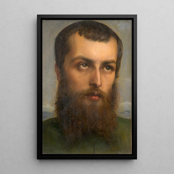 Presumed self-portrait of the artist - Louis Janmot — framed artwork on a wall