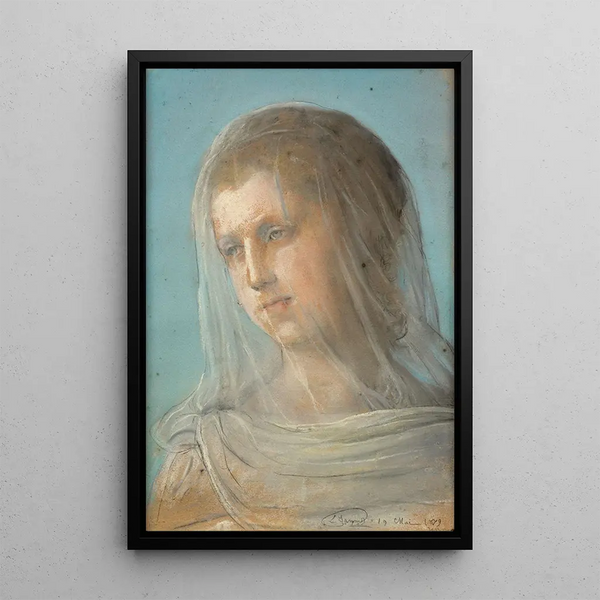 Study for the figure of Chastity - Louis Janmot — framed artwork on a wall